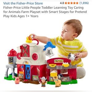FISHER-PRICE LITTLE PEOPLE CARING FOR ANIMALS FARM PLAYSET W FIGURES